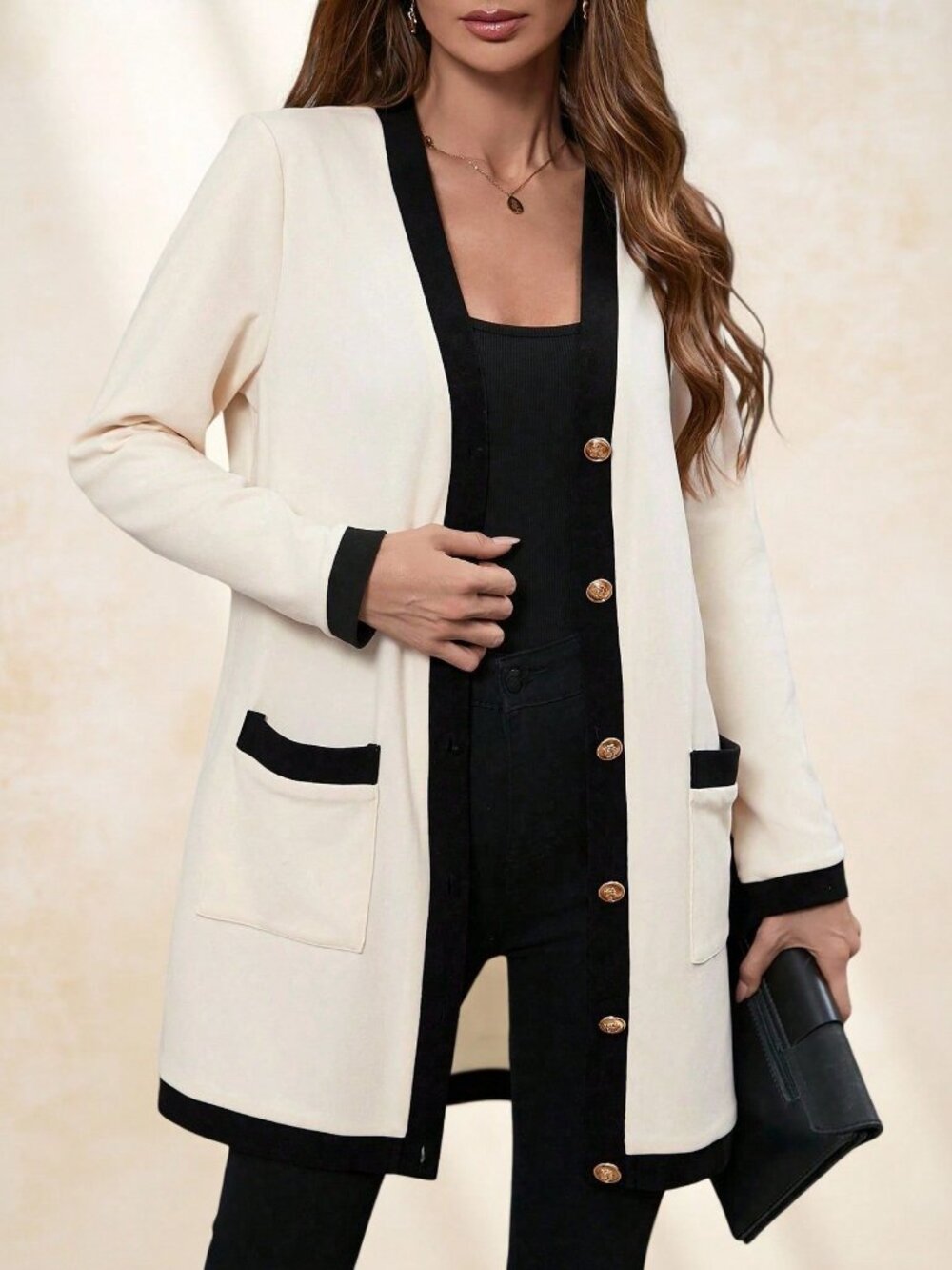 Elegant Women's Plus Size comfortable button down Long sweater Cardigan